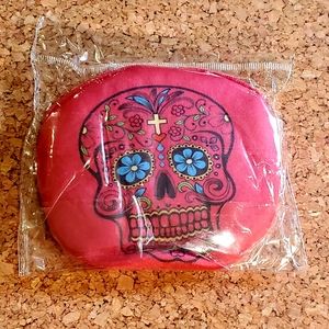 🔥3 for$9🔥Hot Pink Sugar Skull Coin Purse💀